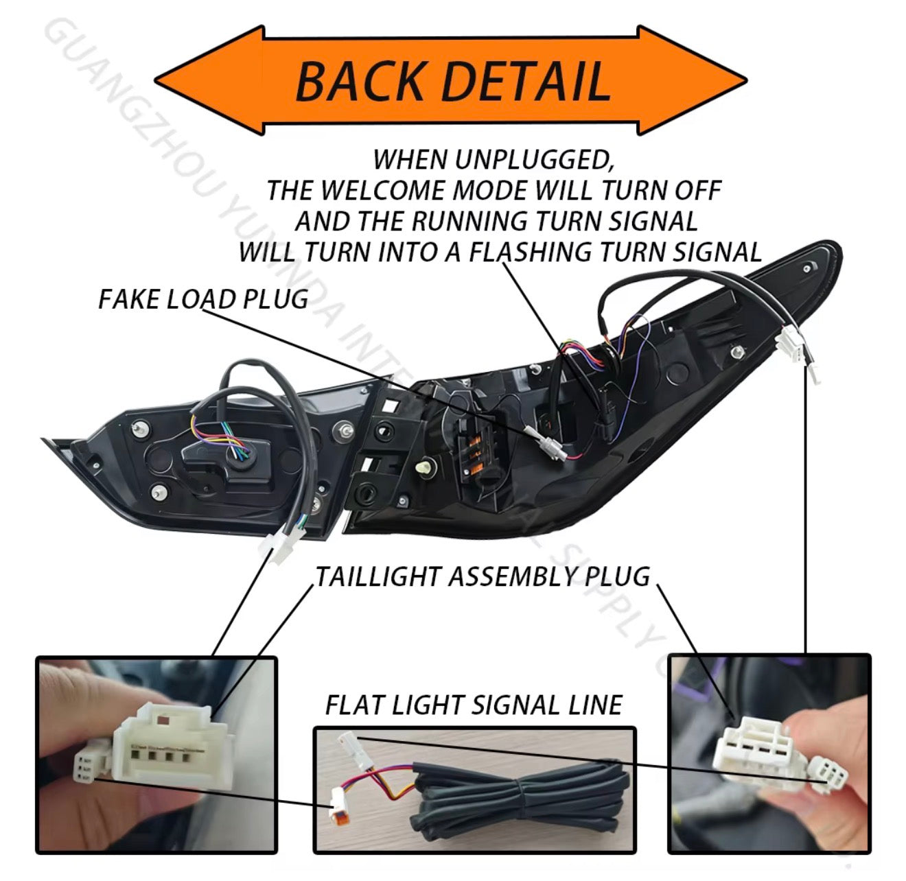 Infiniti Q50 (2014-2017) Clear Taillight
