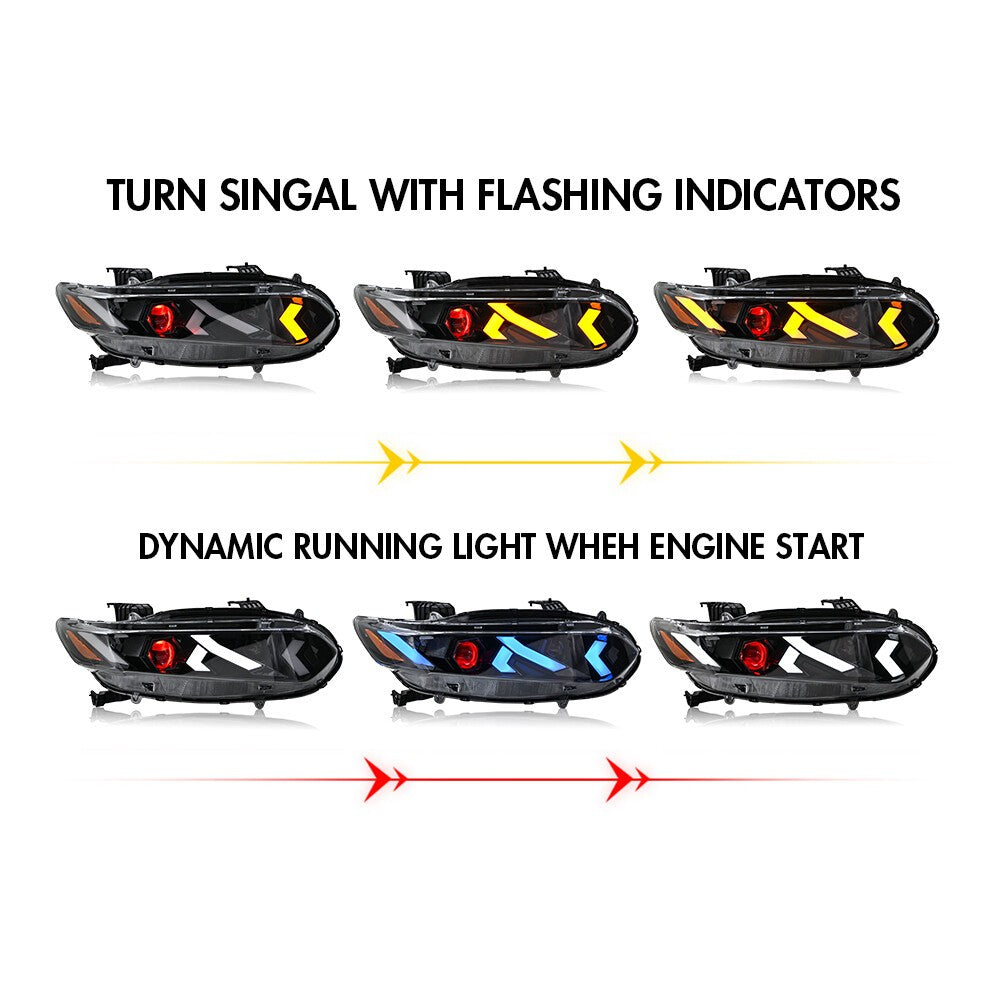 Honda Accord 2018-2022 Devil Eye Full LED Sequential Headlights